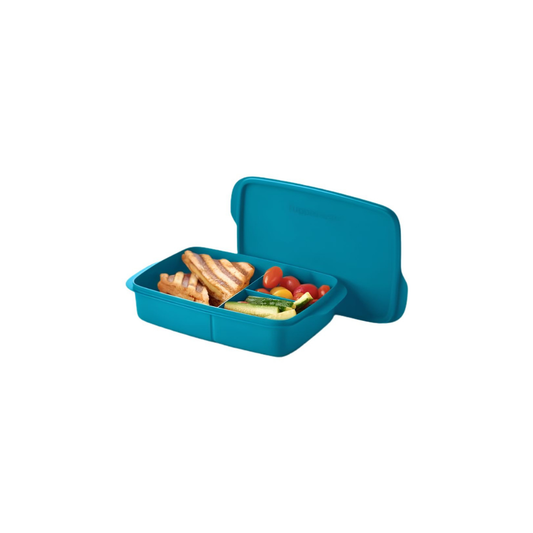 Tupperware Divided Lunch Box Peacock 1L
