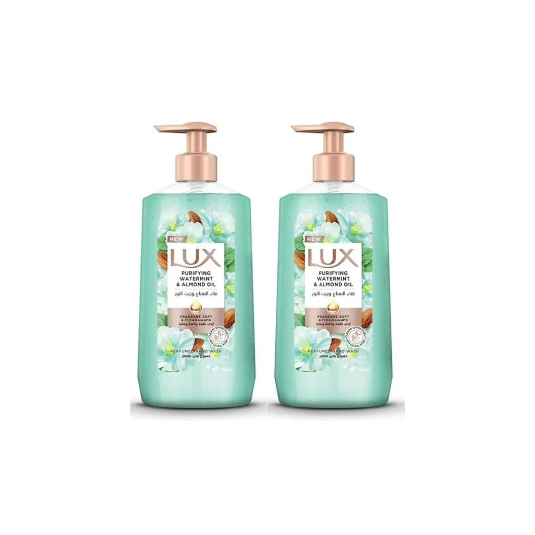Lux Hand Wash Purify Watermint & Almond Oil 500ml, 2 @ 20% OFF