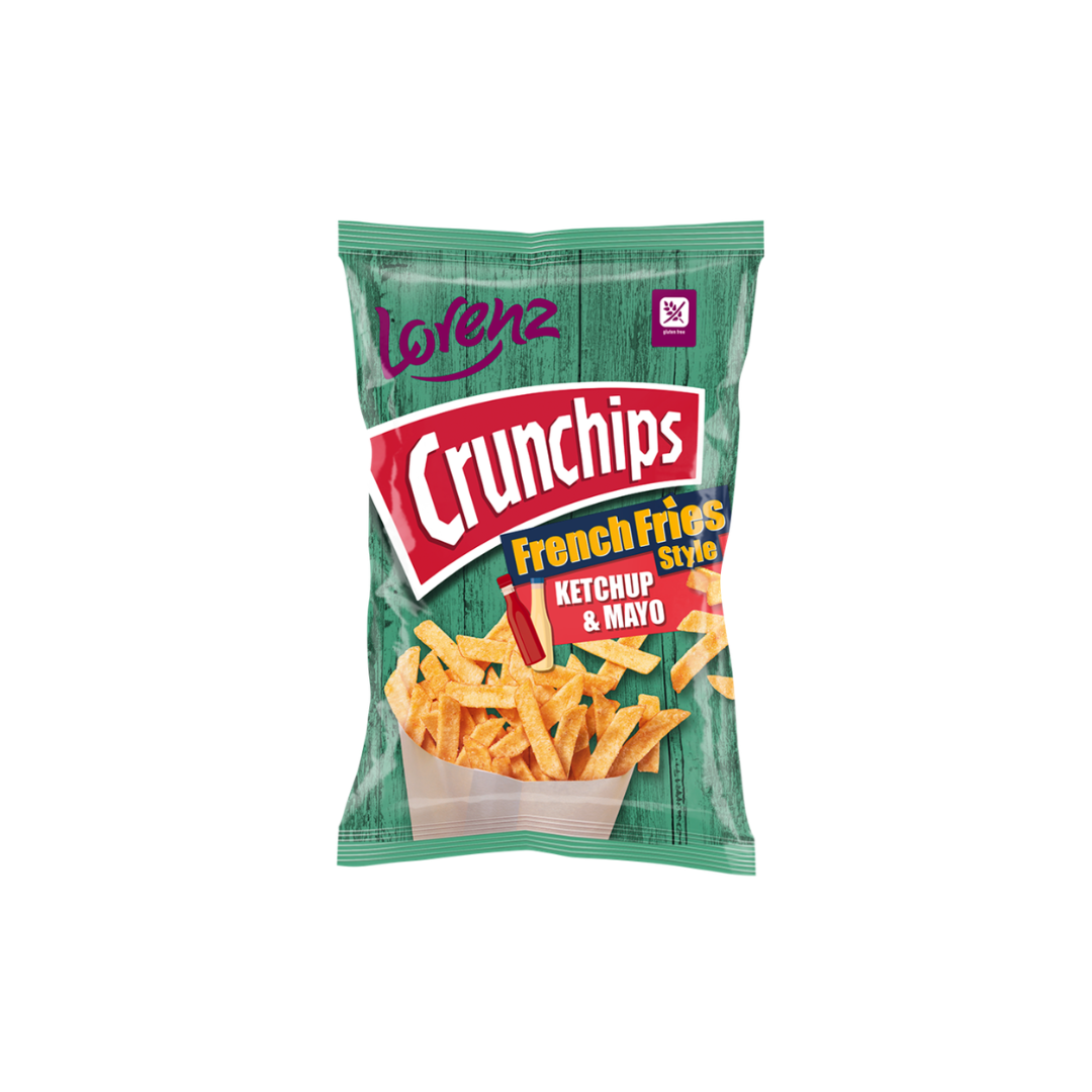 Lorenz Crunchips French Fries Style Ketchup & Mayo 90g