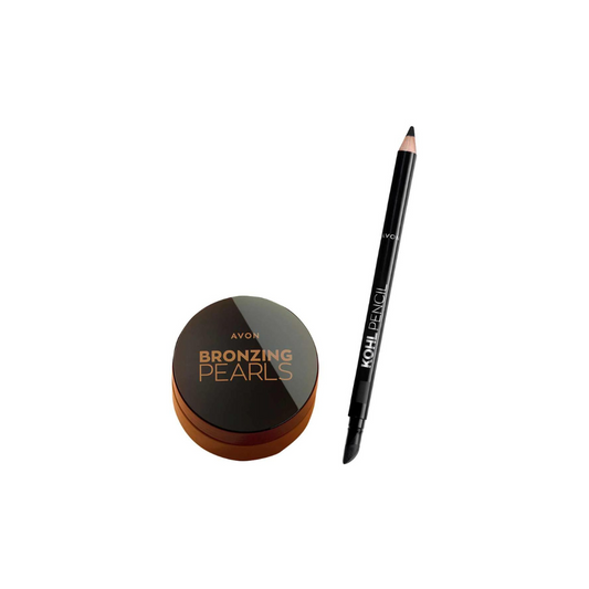 Avon Pack Bronzing Pearls Medium + Kolh Pencil True Black
