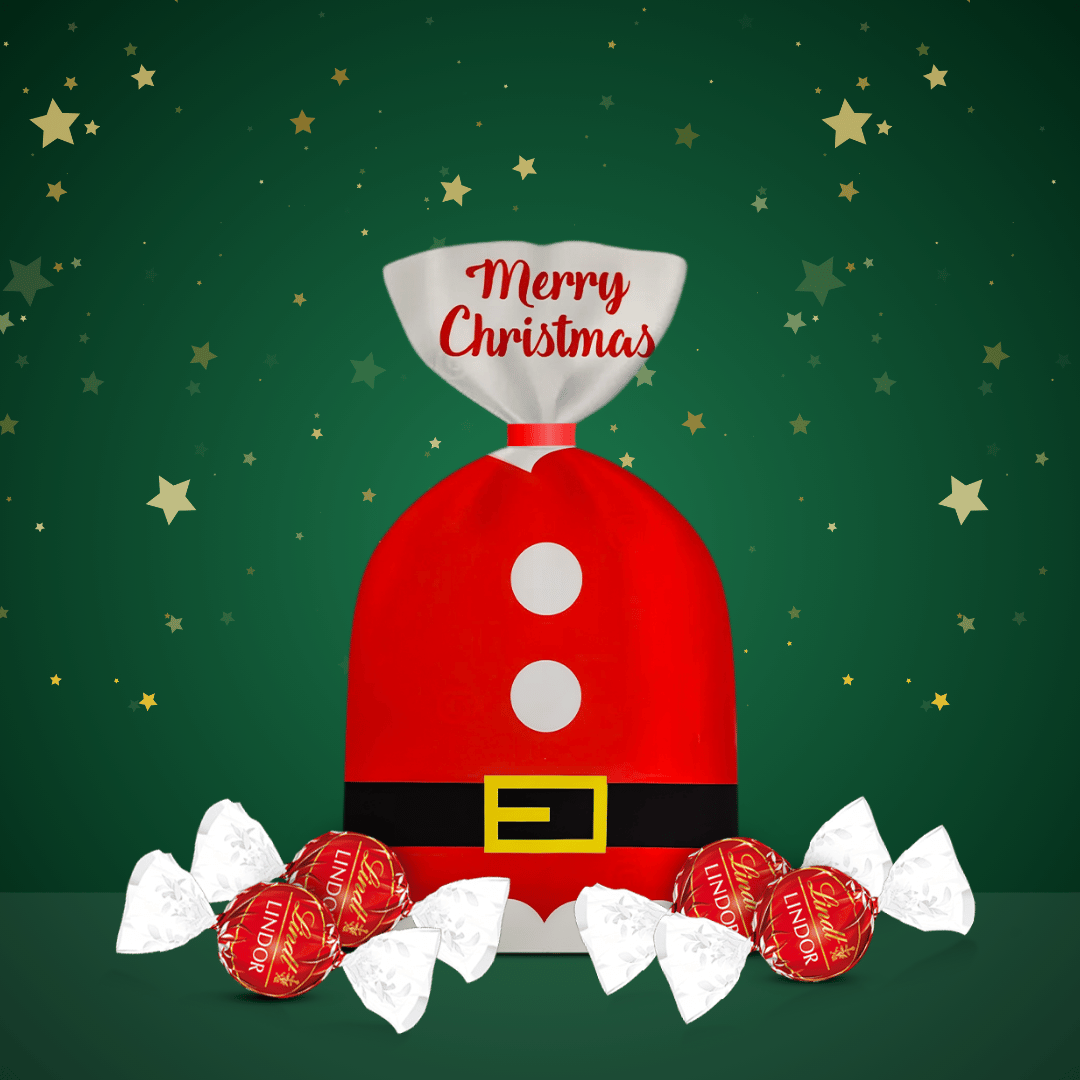 Lindt Lindor Milk Christmas Bag, 20pcs, 250g