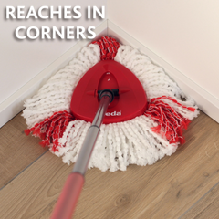 Vileda Turbo Microfibre 2in1 mop refill | pack of 1| suitable for all Vileda spin mop systems | +20% more cleaning performance| for hard floor surfaces | removal of over 99% of bacteria with just water