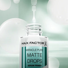Max Factor Miracle Pure Matte Drops Serum Primer, Soft Matte Finish, Controls Shine, Powered by Niacinamide