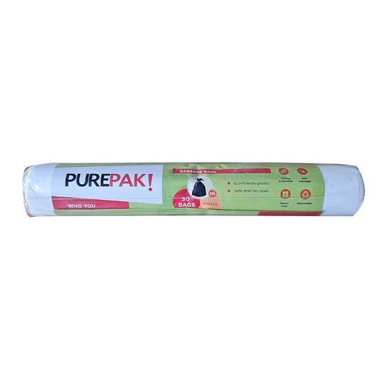 Purepak Trash Bag White Small, 30 Bags