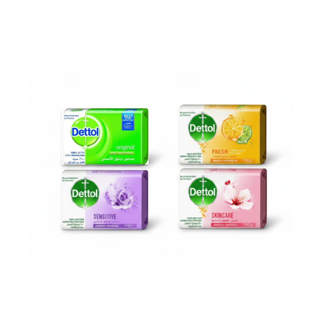 Dettol Soap 120g Bundle 3 + 1 Free