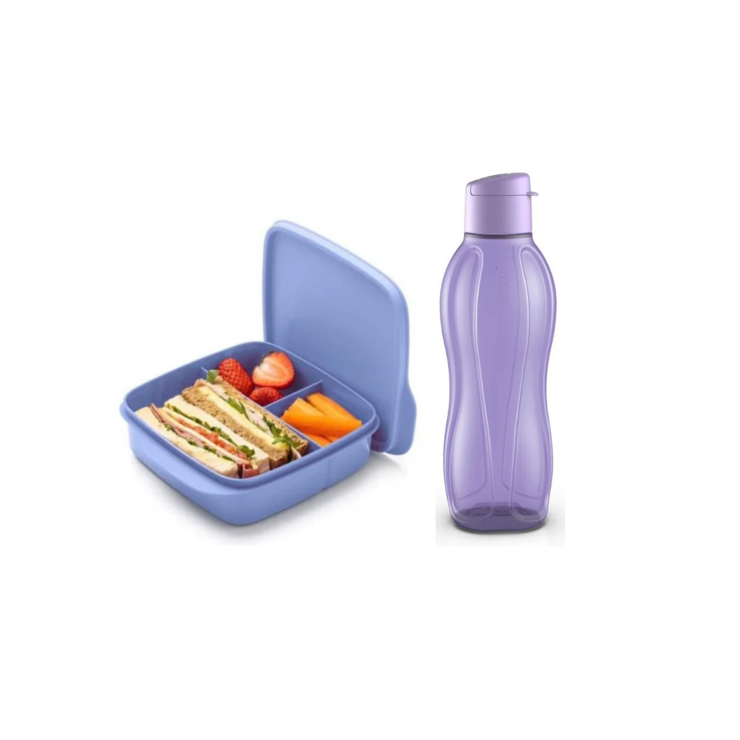 Tupperware Divided Lunch Box + Eco Bottle 750ml Special Bundle