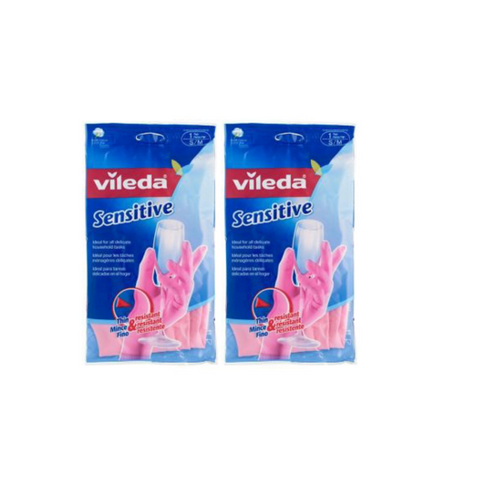 Vileda Gloves Sensitive S, Pack of 2, 1+1 Free