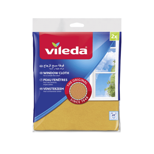 Vileda Window Cloth, Glass Cleaning Cloth, 2 pieces
