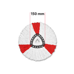 Vileda Turbo Microfibre 2in1 mop refill | pack of 1| suitable for all Vileda spin mop systems | +20% more cleaning performance| for hard floor surfaces | removal of over 99% of bacteria with just water