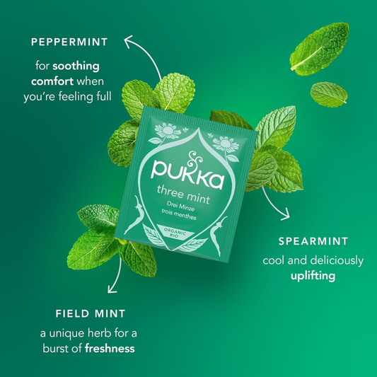 Pukka Organic Herbal Tea Three Mint, 20S
