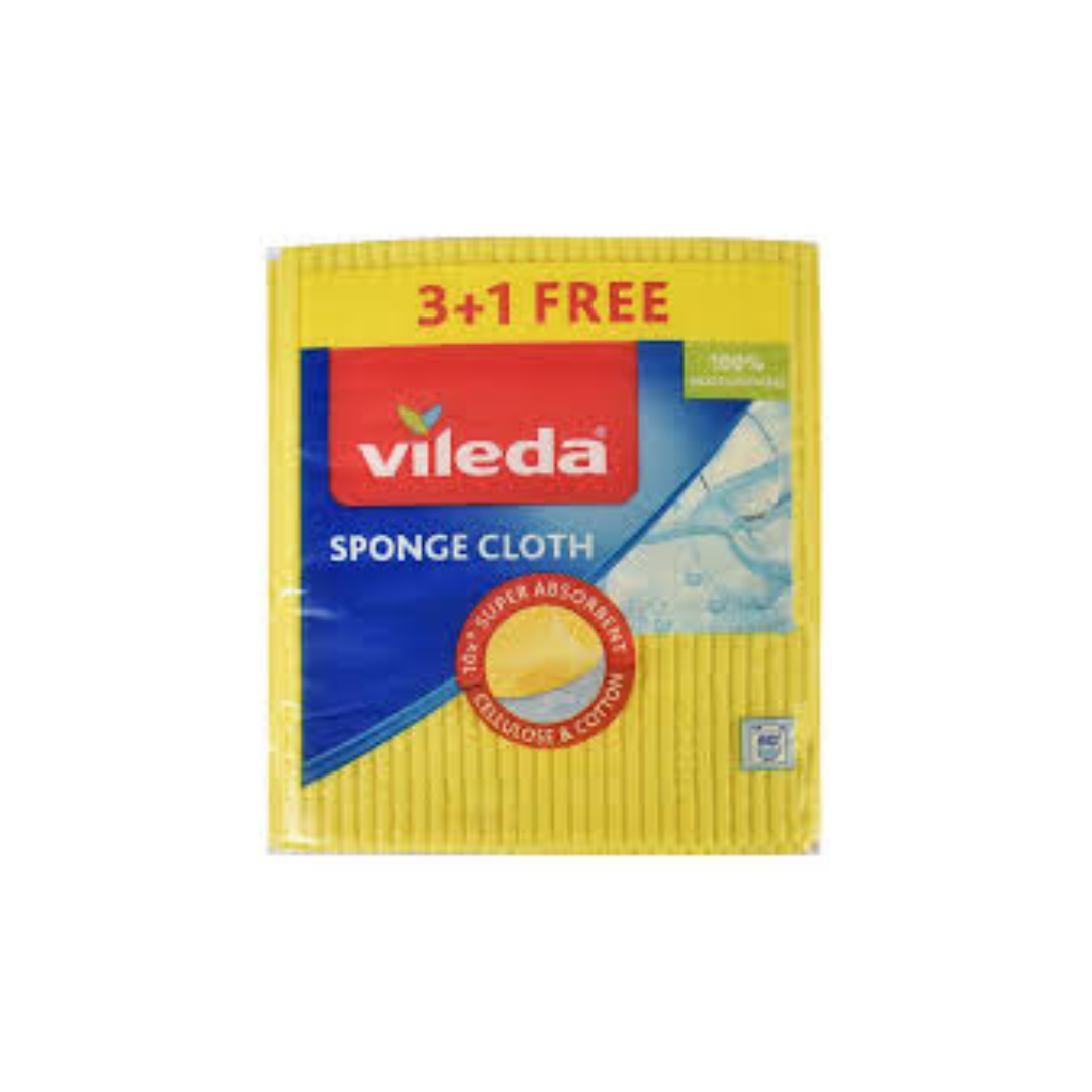 Vileda Sponge Cloth 3 + 1 Free