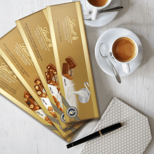 Lindt Swiss Classic Gold Milk Chocolate Almond Tablet 300g