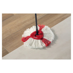 Vileda Turbo Microfibre 2in1 mop refill | pack of 1| suitable for all Vileda spin mop systems | +20% more cleaning performance| for hard floor surfaces | removal of over 99% of bacteria with just water
