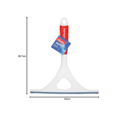 Vileda Window Squeegee, Flexible, Non-Slip Grip, Ergonomic Handle, White & Red, 3.6 x 24 x 26.7 cm 151150