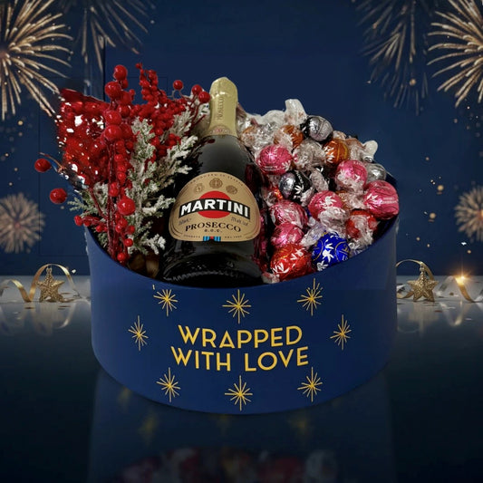 Lindt Christmas Hamper Lindor Assorted 1Kg + Martini Prosecco 75cl
