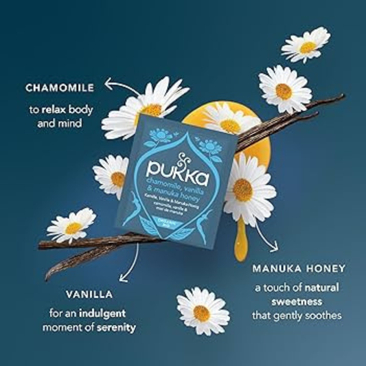 Pukka Organic Herbal Tea Chamomile, Vanilla & Manuka Honey, 20S