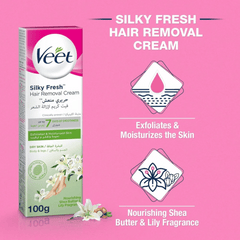 Veet Silky Fresh Hair Removal Cream Legs & Body, Dry Skin, 100ml