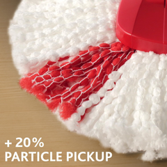 Vileda Turbo Microfibre 2in1 mop refill | pack of 1| suitable for all Vileda spin mop systems | +20% more cleaning performance| for hard floor surfaces | removal of over 99% of bacteria with just water