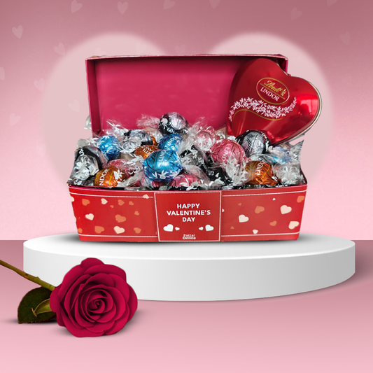 Lindt Valentine Hamper Lindor Assorted 300g + Lindt heart 💗