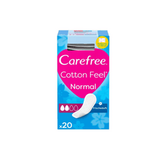 Carefree Cotton Feel Panty Liners Normal Fresh Scent, Singles, 20s