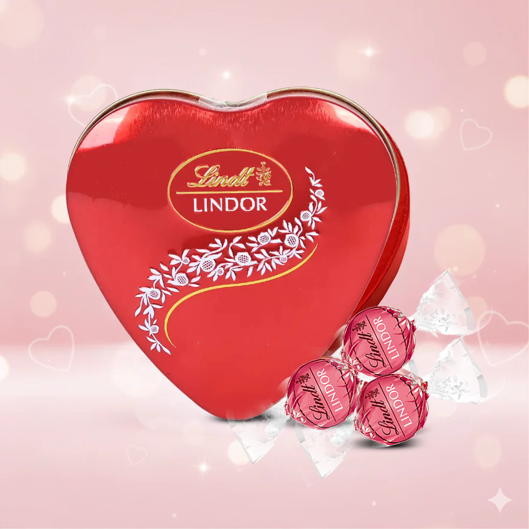 Lindt Starwberry Lindor Heart Tin, 212g ❤️