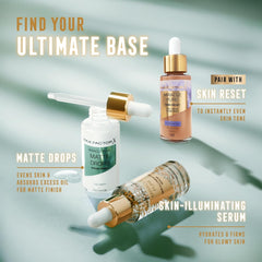 Max Factor Miracle Pure Matte Drops Serum Primer, Soft Matte Finish, Controls Shine, Powered by Niacinamide