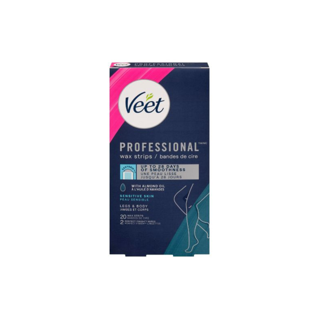 Veet PRO Wax Strips Legs & Bodyl Sensitive Skin 20S