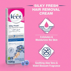 Veet Hair Removal Cream Sensitive Skin Body & Legs 100g