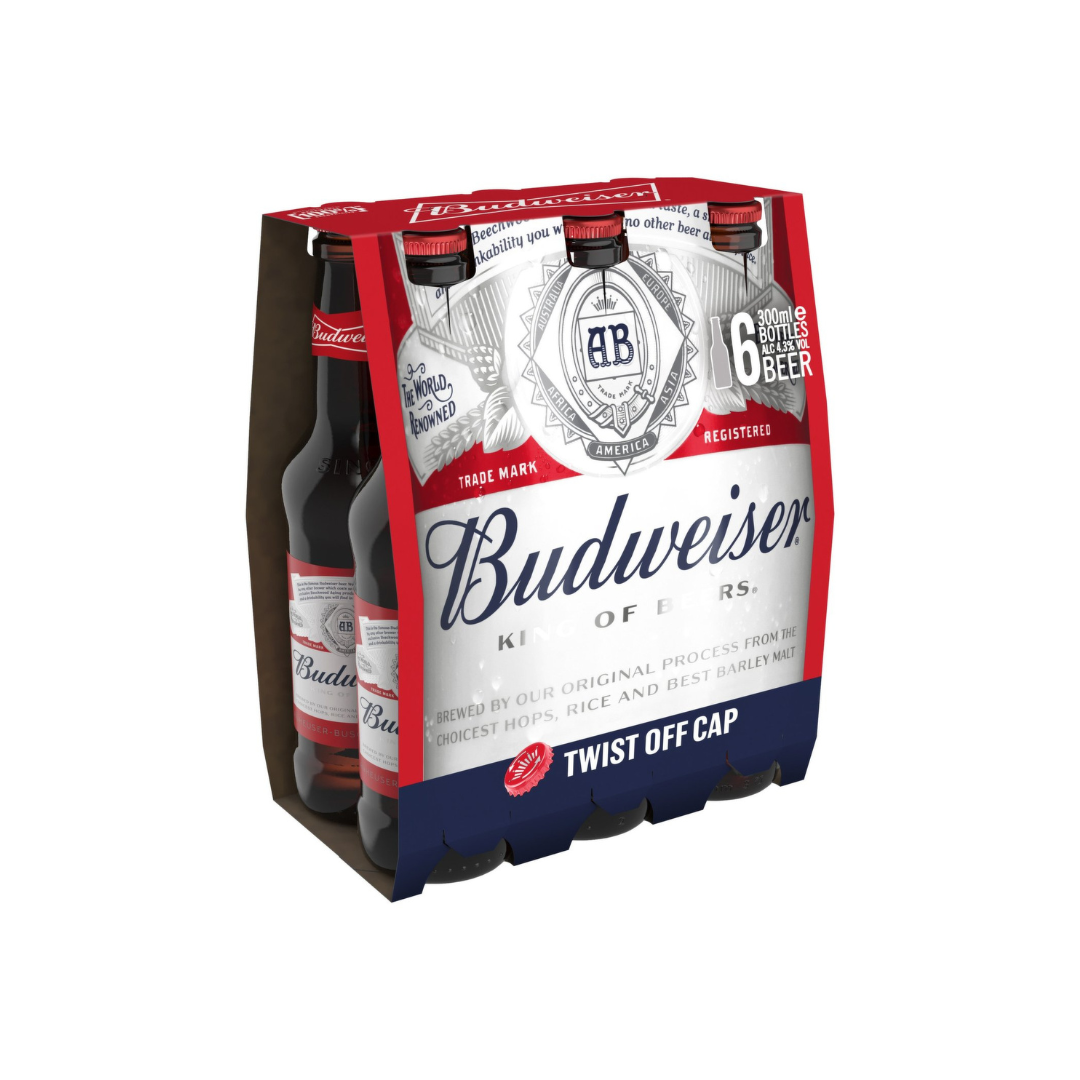 Budweiser Beer 35.5cl Pack of 6