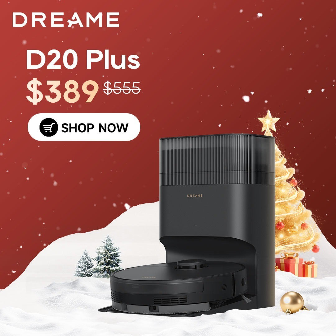 Dreame D20 Plus Robot Vacuum & Mop, Black