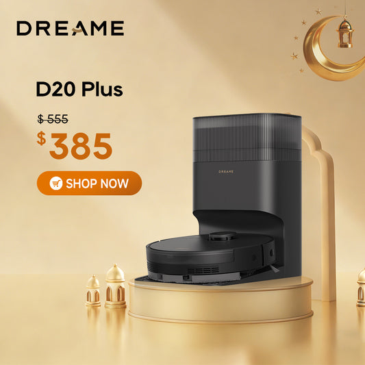 Dreame D20 Plus Robot Vacuum & Mop, Black
