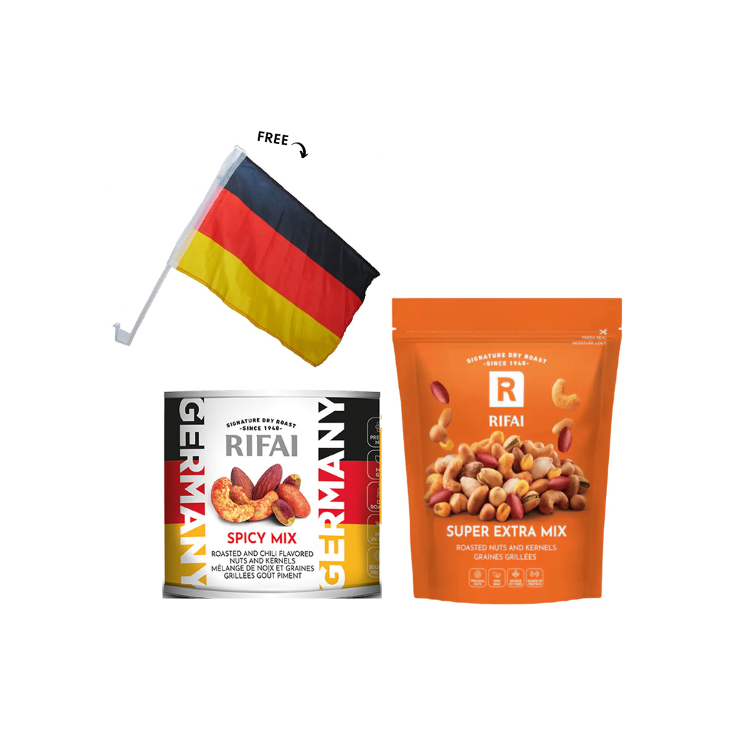 Rifai Tins Spicy Mix 150g + Super Extra Mix 250g, Get Team Germany Free Gift