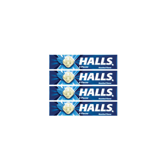 Halls Menthol Candy Cough Drops 22.4g, Pack Of 4, @ 50% OFF