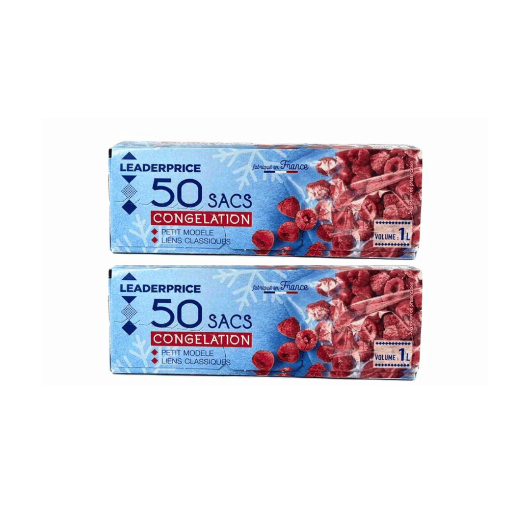 Leader Price Sacs Congelation Lien Classique 1L, 2x50 @ 15% OFF