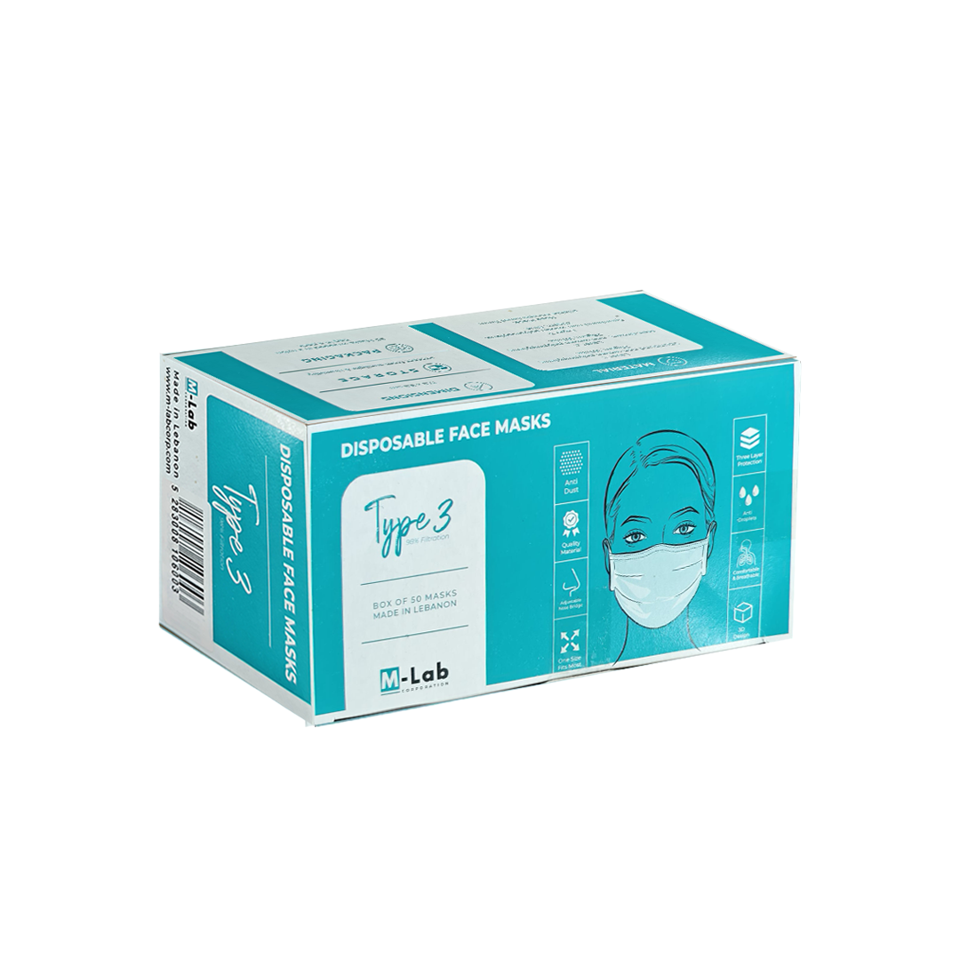 Lab 3mask Fattal Online - Buy M-Lab Disposable Face Mask 3 Ply Type 3 - 50pcs in ...
