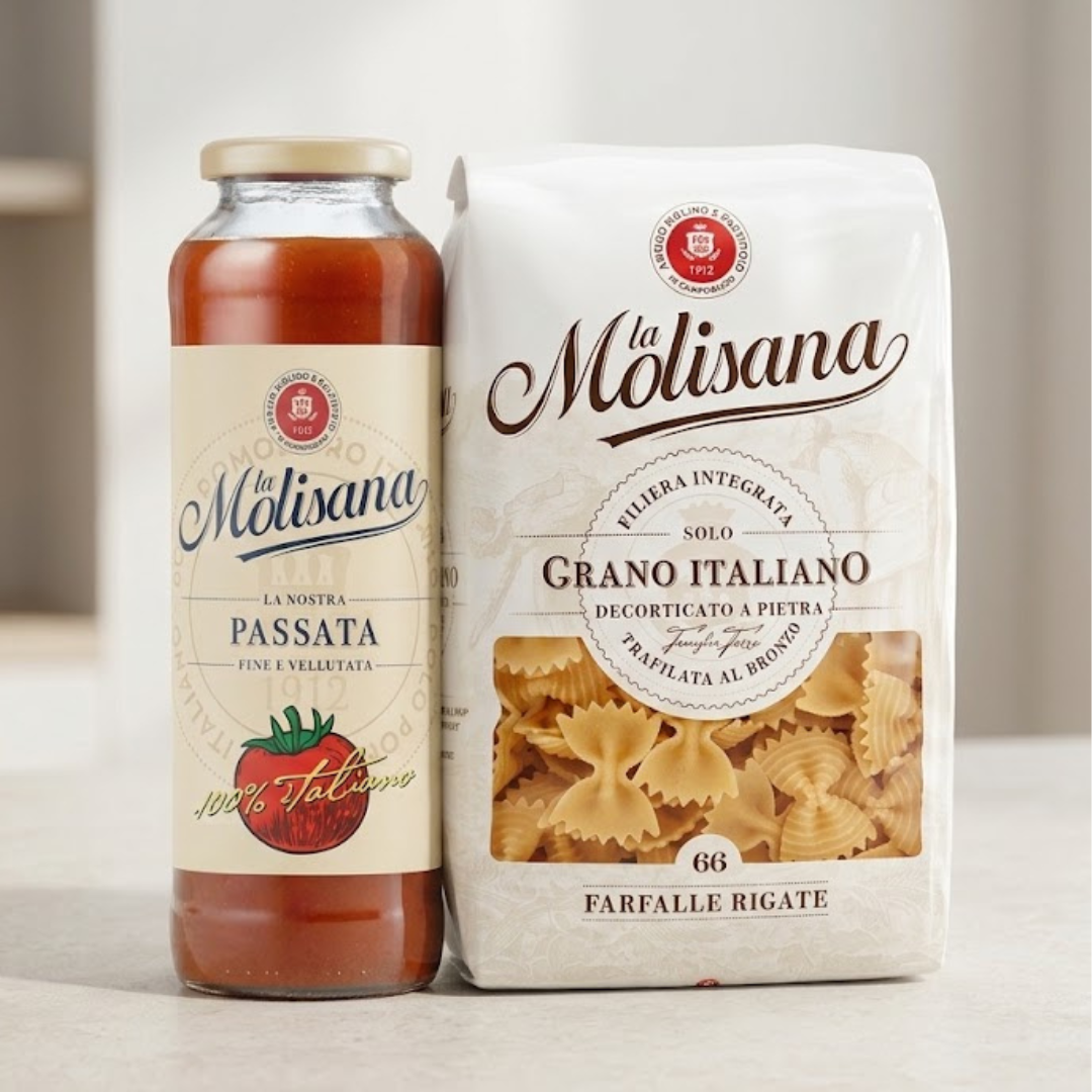 La Molisana Farfalle 500g + Sauce Passata Classica 690g @ 10% OFF