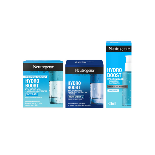 Buy Neutrogena Hydro Boost (Water Gel + Night Cream + Serum) Get 20% OFF