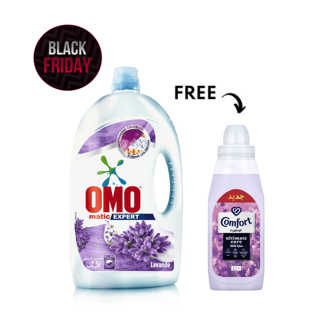 Omo Lavender 2.5L + Comfort Lavender 1L Free