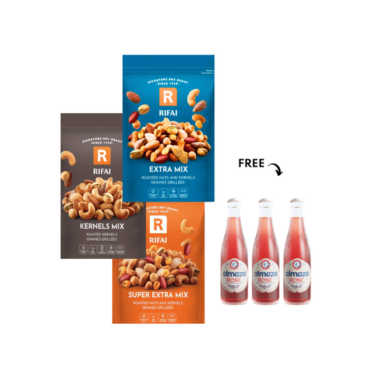 Buy Rifai Bundle, Extra Mix + Kernels + Super Extra Mix, Get 3 Almaza Rose Free