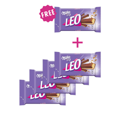 Milka Leo 4 Fingers 33g, Pack of 4+1 Free