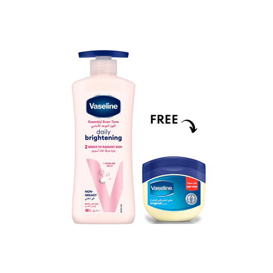 Vaseline Nourishing Daily Brightening  Body Lotion, 725ml + Jelly 50ml Free