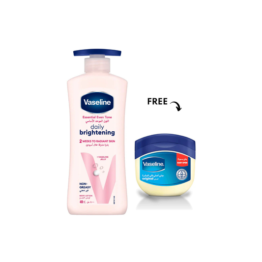 Vaseline Daily Brightening Body Lotion, 725ml + Jelly 50ml Free