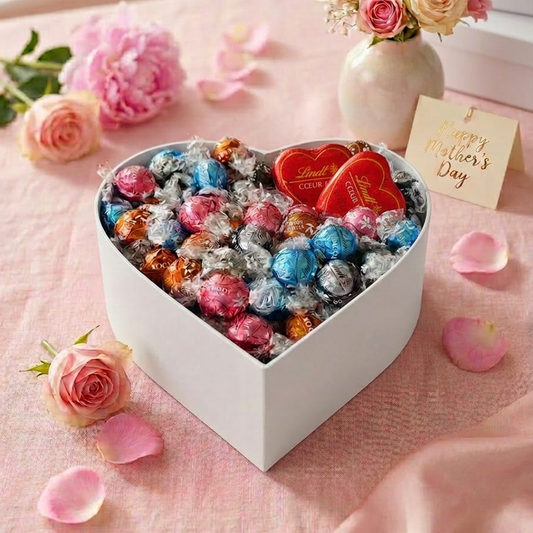 Lindt Hamper Lindor Assorted 500g + 2 Lindt Milk Coeur 40g 💗