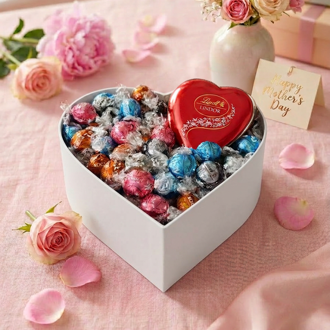 Lindt Hamper Lindor Assorted 700g + Lindt Heart Tin 50g💗