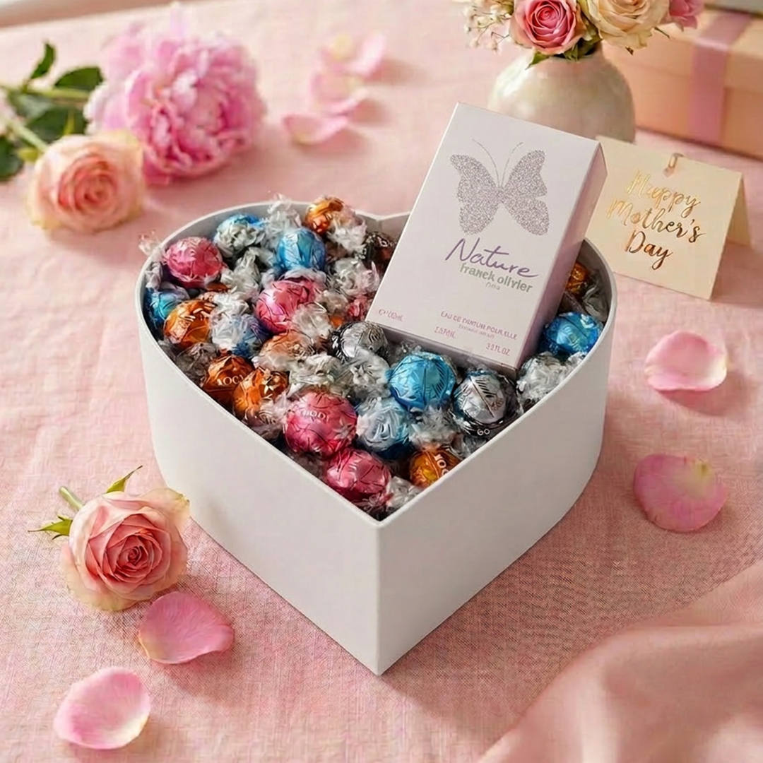 Lindt Hamper Lindor Assorted 300g + Franck Olivier Nature EDP 75ml 💗