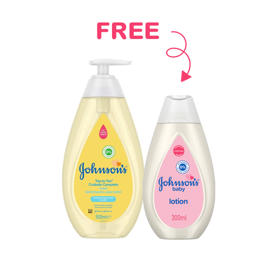 Buy Johnson's Baby Top To Toe Wash 500ml Get Baby Lotion Soft Pink 300ml Free