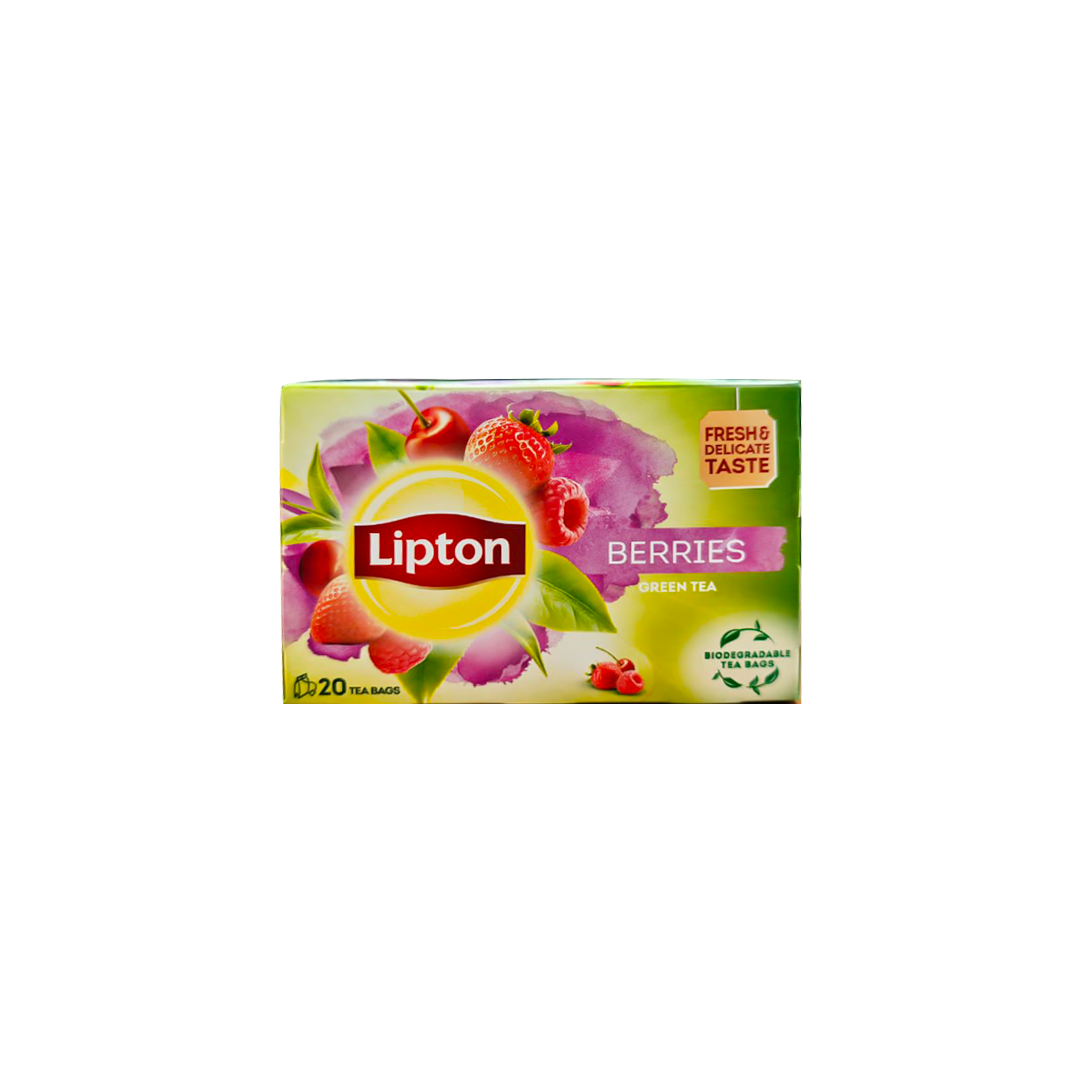 Lipton Berries Green Tea, Tea Bags 20s