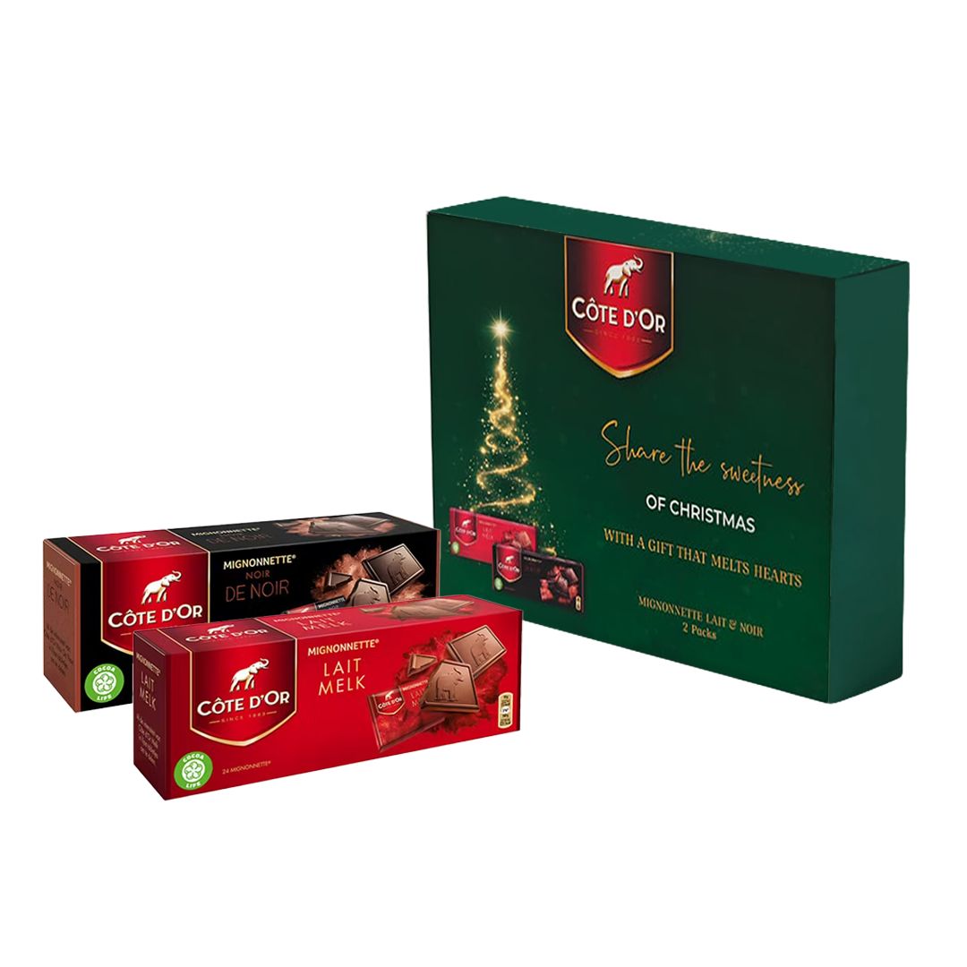 Cote D'Or Mignonettes Christmas Coffret Milk & Noir x48