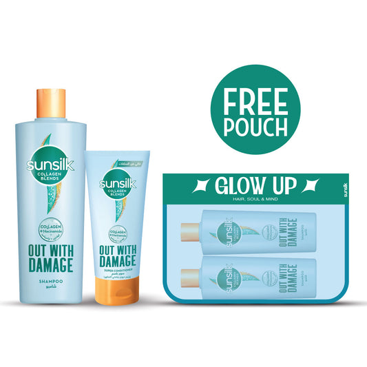 Sunsilk Out Collagen Blends Damaged Bundle + Free Pouch