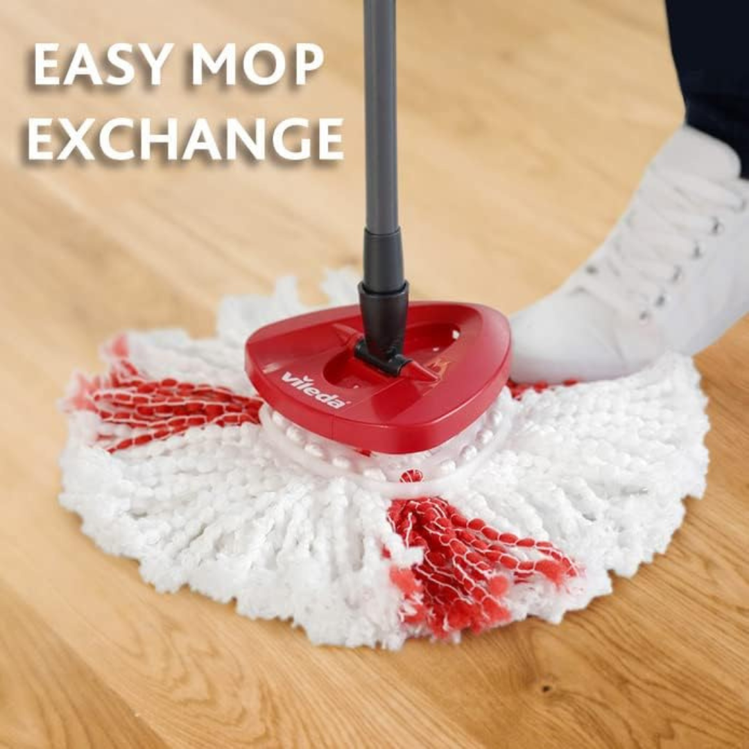 Fattal Online - Buy Vileda Turbo Rotating Mop Bucket Set with Foot Pedal |Telescopic Handle 85 – 123 cm | Floor mop with spinning wringer